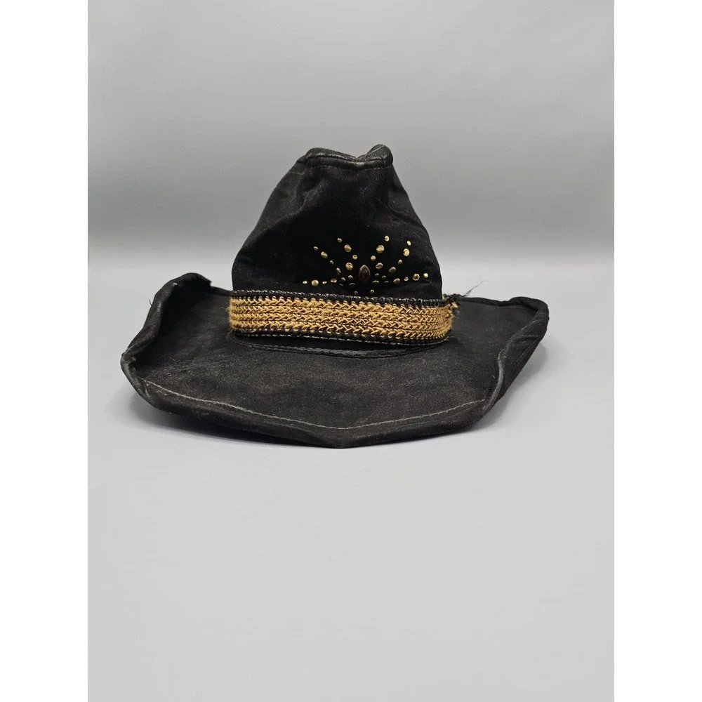 Vintage Women's Rhinestone Cowboy Hat Western Size Small Wear/Distressing - Picture 3 of 15